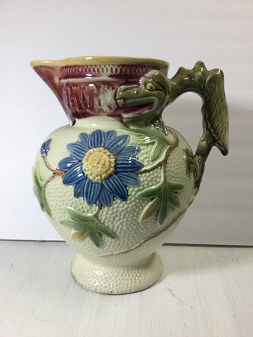 7702 - MAJOLICA - MAJOLICA - PITCHER - AMERICAN